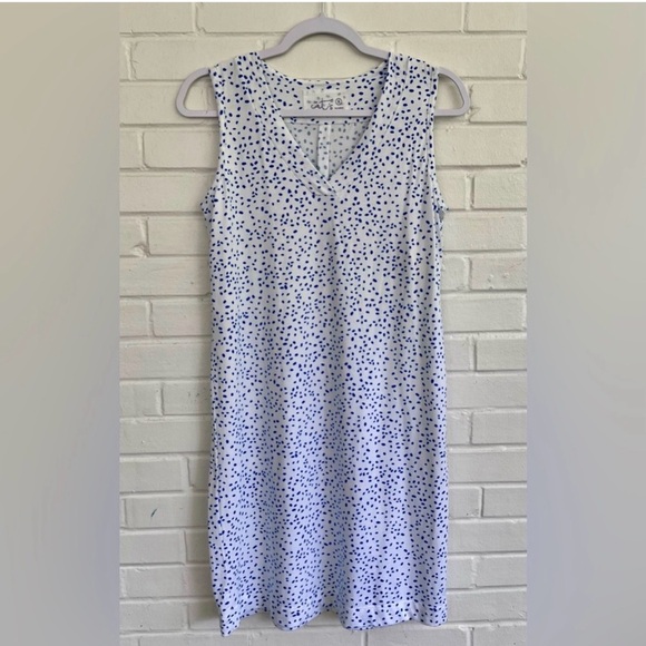 Size Small The Cat’s Pajamas Blue Polka Dot Sleeveless Nightgown - Picture 4 of 4